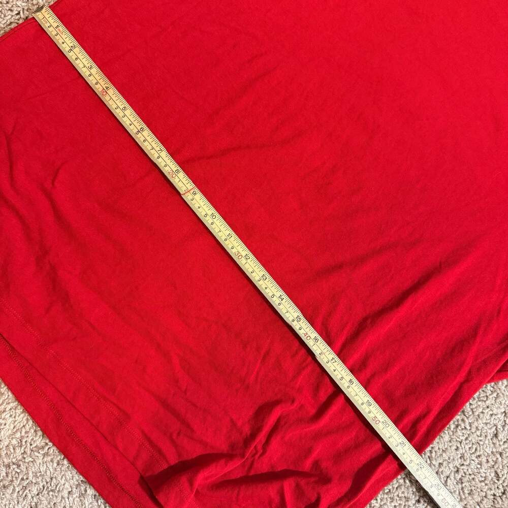 American Eagle Long Sleeve Shirt Mens Large Red Super Soft Standard Fit Logo Tee - Picture 4 of 6